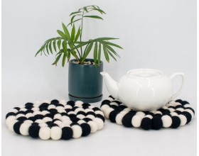 Checkered Round Felt Ball...
