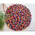Multicolor Felt Ball Rug