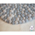 Light Gray Felt Stone Rug