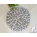 Light Gray Felt Stone Rug