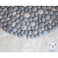 Light Gray Felt Stone Rug