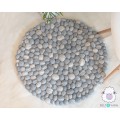 Light Gray Felt Stone Rug