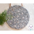 Light Gray Felt Stone Rug