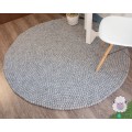 Off-white Gray Felt Ball Rug