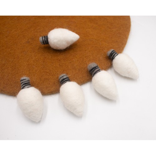 6-7cm Felt Christmas Light Bulb
