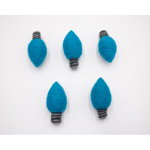 6-7cm Felt Christmas Light Bulb