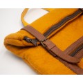 Handmade Wool Felt Backpack with Leather Strap