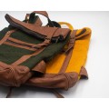 Handmade Wool Felt Backpack with Leather Strap