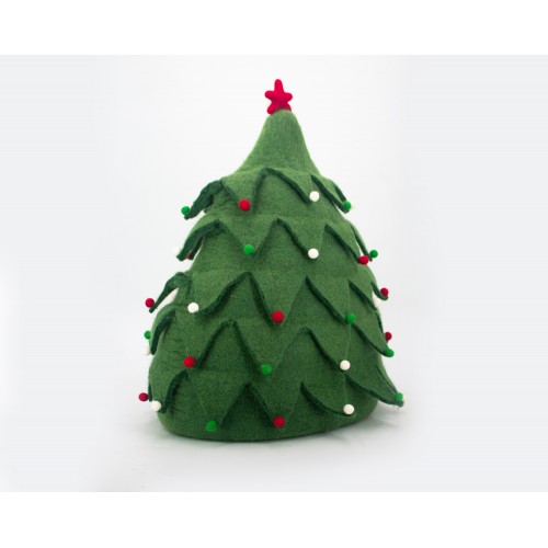 Christmas Tree Felt Cat House