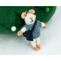 10cm Felt Mice Christmas Tree Ornaments