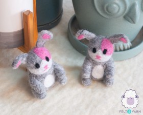 Needle Felted Stuffed Easter Bunny