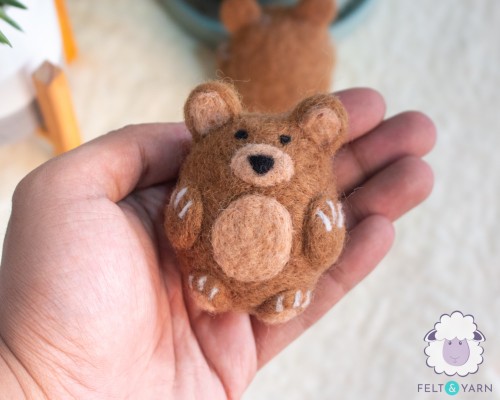 6cm Wool Felt Bear