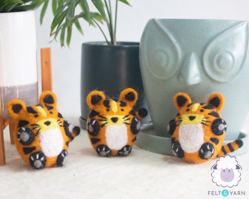 6cm Needle Felt Tiger