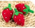 4cm Stitched Felt Strawberry