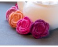 5.5cm Felt Valentines Roses