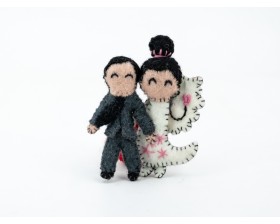 Felt Valentines Couple - Felt and Yarn