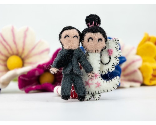10cm Felt Valentines Couple