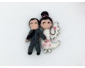 10cm Stitched Felt Valentines Couple