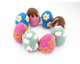 Embroidery Design Needle Felted Easter Eggs