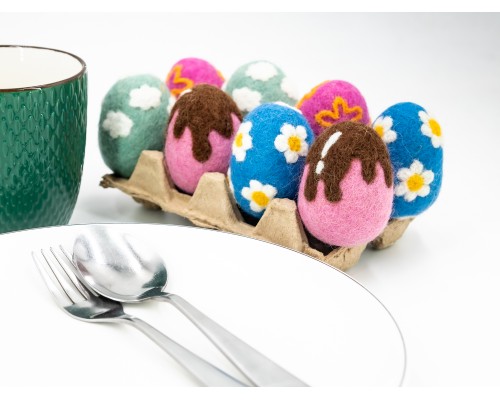 Embroidery Design Needle Felted Easter Eggs