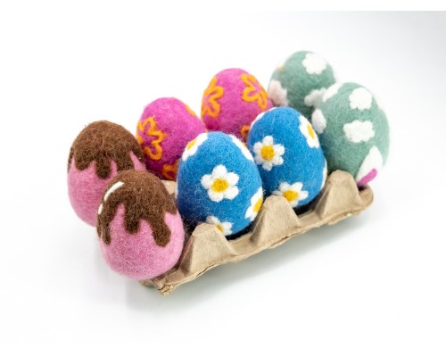 Embroidery Design Needle Felted Easter Eggs