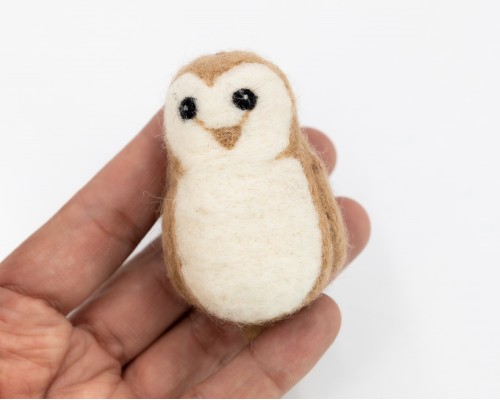8cm Cute Needle Felted Owl