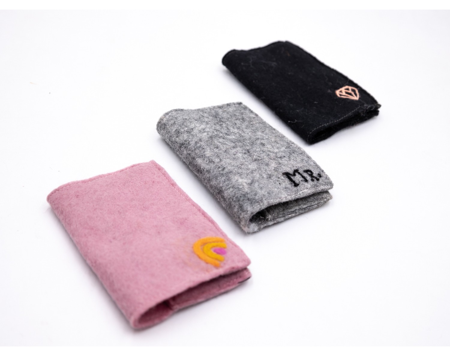 Handmade Wool Felt Passport Cover Felt and Yarn