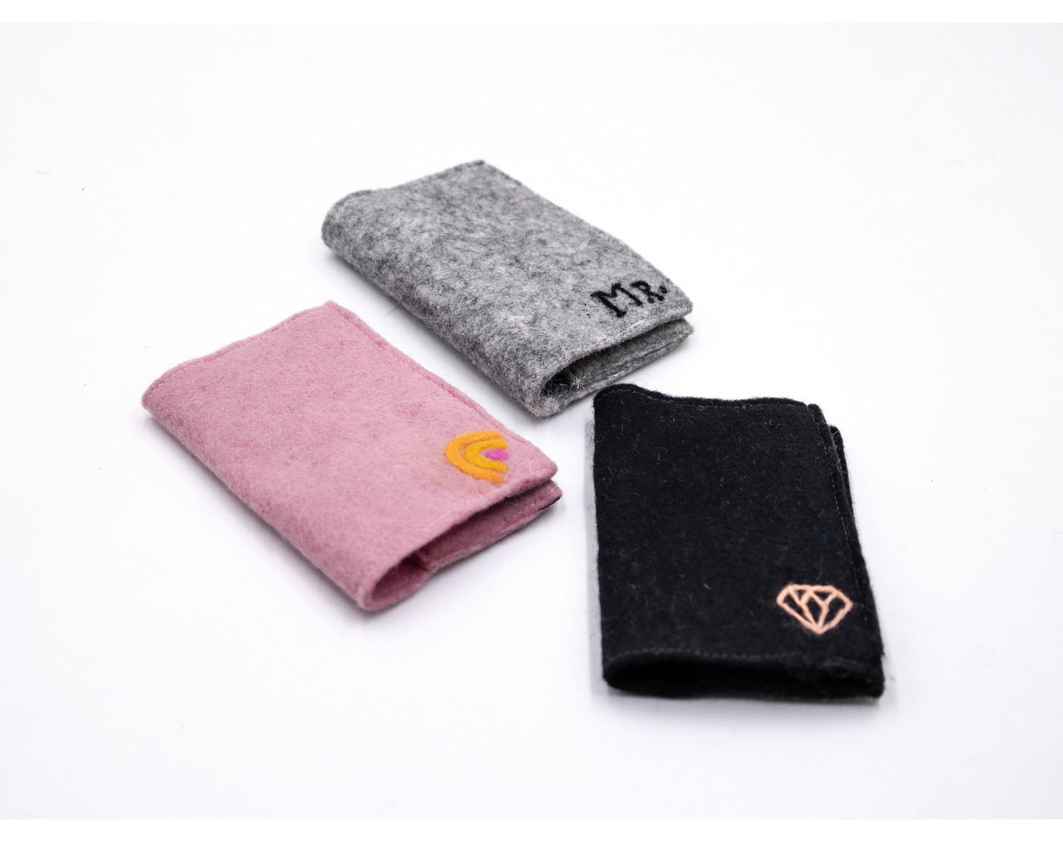 Handmade Wool Felt Passport Cover Felt and Yarn