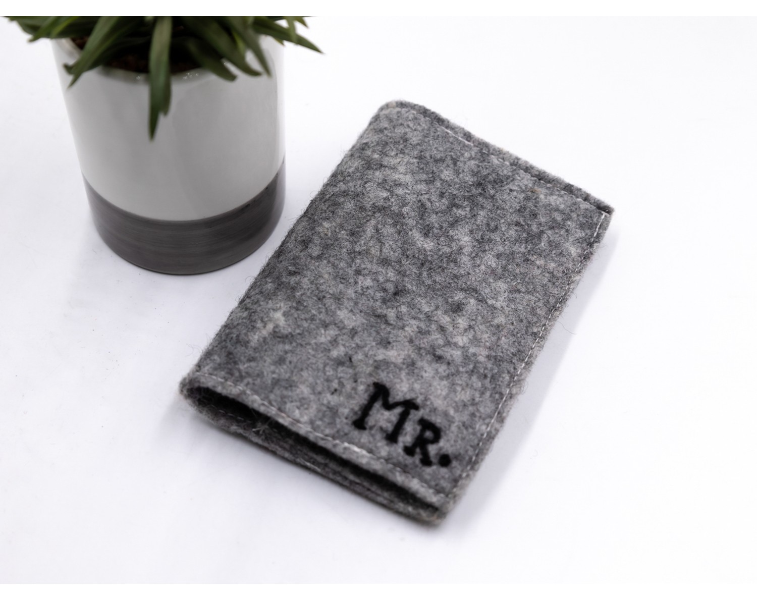 Handmade Wool Felt Passport Cover Felt and Yarn