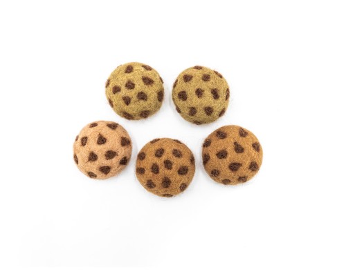 5cm Felt Chocolate Chip Cookie