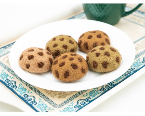 5cm Felt Chocolate Chip Cookie