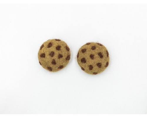 5cm Felt Chocolate Chip Cookie