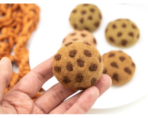 5cm Felt Chocolate Chip Cookie