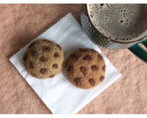 5cm Felt Chocolate Chip Cookie