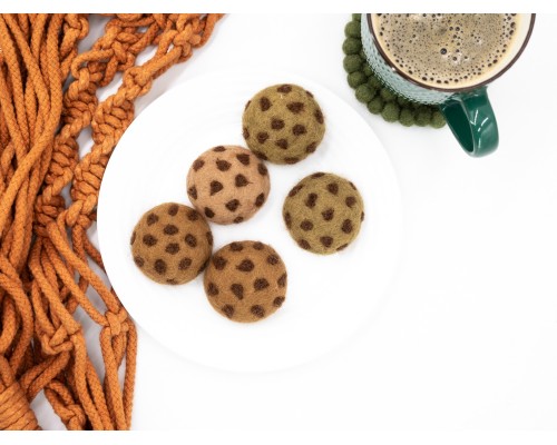 5cm Felt Chocolate Chip Cookie