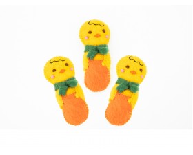 10cm Stitched Felt Chick in Egg
