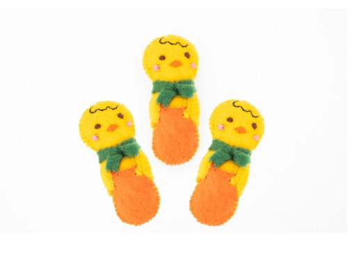 10cm Stitched Felt Chick in Egg