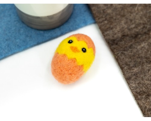 Needle Felted Chick in Egg