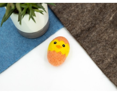Needle Felted Chick in Egg