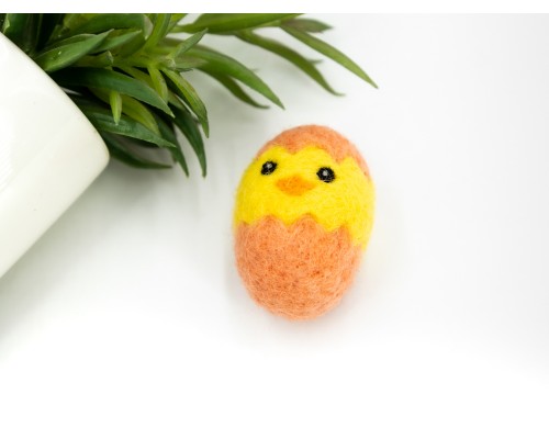Needle Felted Chick in Egg