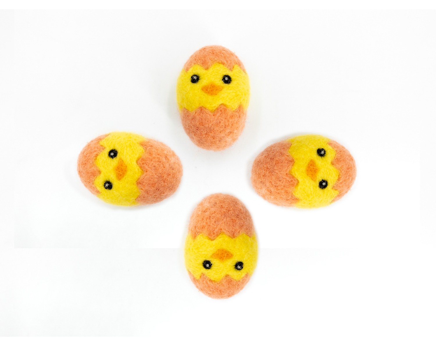 6cm Yellow Felt Chick - Felt & Yarn