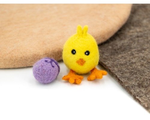 Needle Felted Chick with Egg
