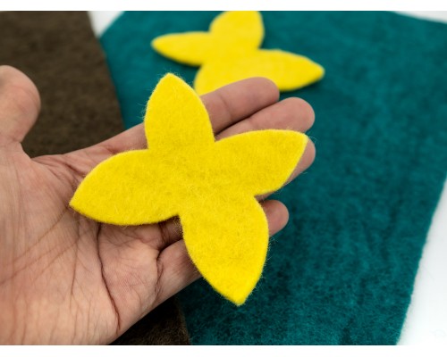8cm Felt Sheet Plain Butterfly