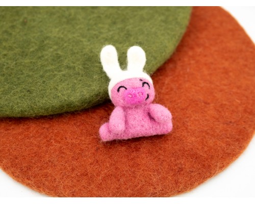 5cm Bunny Ear Felt Pig
