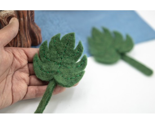 9cm Felt Sheet Leaf