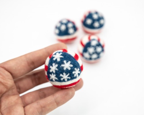 4cm Felt Baubles - 4th of July