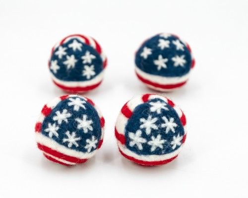 4cm Felt Baubles - 4th of July