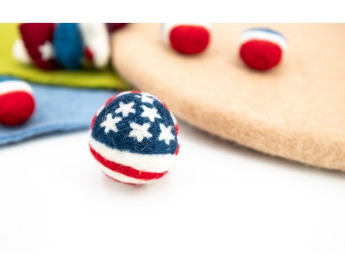 4cm Felt Baubles - 4th of July