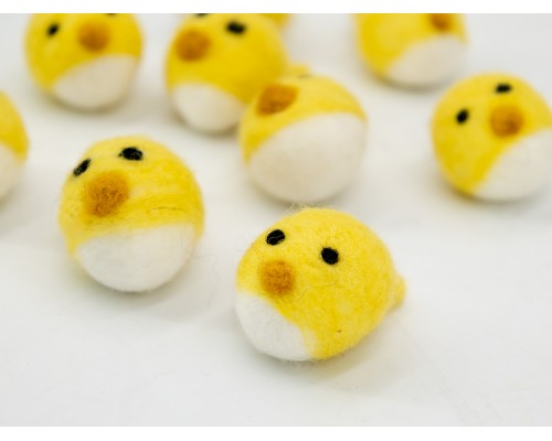 Felt Mini Chick Head Easter Ornament