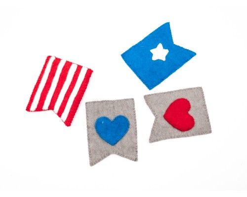12x9cm Felt USA Banner - 4th of July